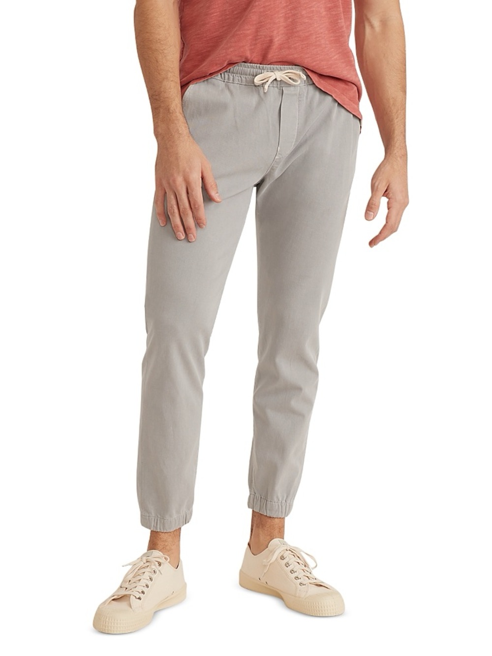 Marine Layer Saturday Slim Fit Jogger Pants Size XL Light Gray Men’s Drawstring